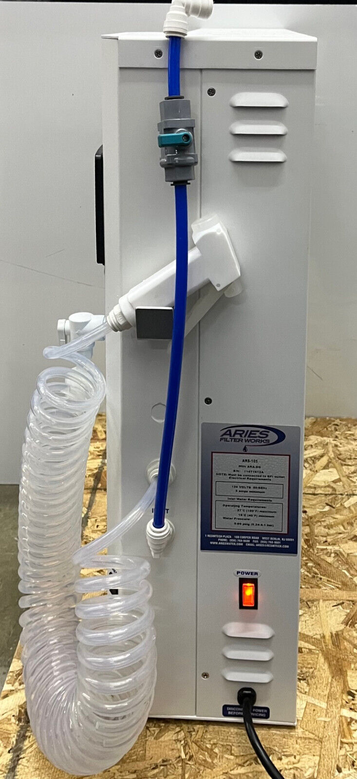 Système de purification d'eau haute pureté ARIES FILTERWORKS ARS-105 - Pièces/Réparation