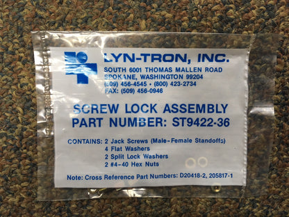 QTY 10 - LYN-TRON ST9422-36 / D20418-2 / 205817-1 GRUPPO DI BLOCCAGGIO A VITE 