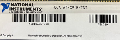 CARTE D'INTERFACE NATIONAL INSTRUMENTS CCA, AT-GPIB/TNT NON TESTÉE 