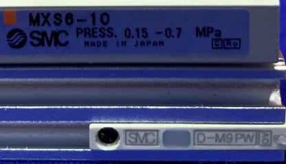 1 Lot Qty of 2 - SMC MXS6-10 Pneumatic Guided Cylinder Slide Table