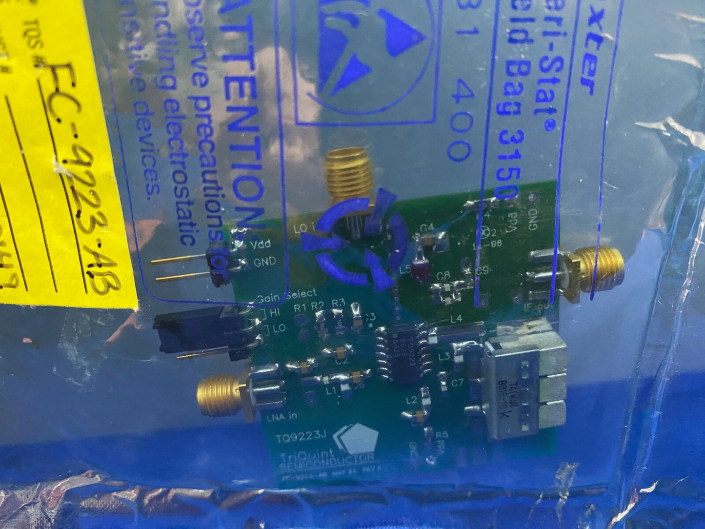 TRIQUINT SEMICONDUCTOR FC-9223-AB MEI 95 REV A TQ9223J