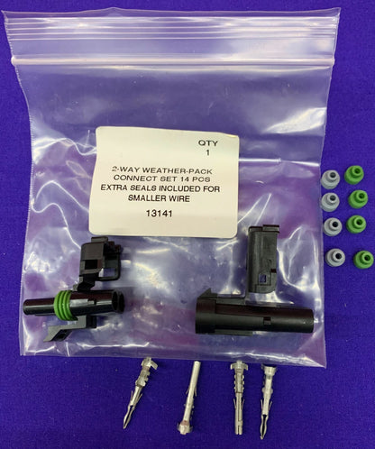 1 LOTTO QTY DA 9 - Set di collegamento Weather Pack a 2 vie 