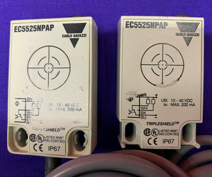 CANTIDAD 2 - Sensores de proximidad capacitivos Carlo Gavazzi EC5525NPAP 