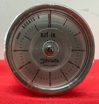 TOHNICHI / MOUNTZ  ATG TORQUE GAUGE  600ATG-A  ozf-in 9-0.2   WITH CASE