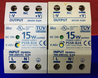 QTY 2 - ALIMENTATORI IDEC IZUMI PS5R-B24 ALIMENTATORI ALIMENTAZIONE 15W USCITA