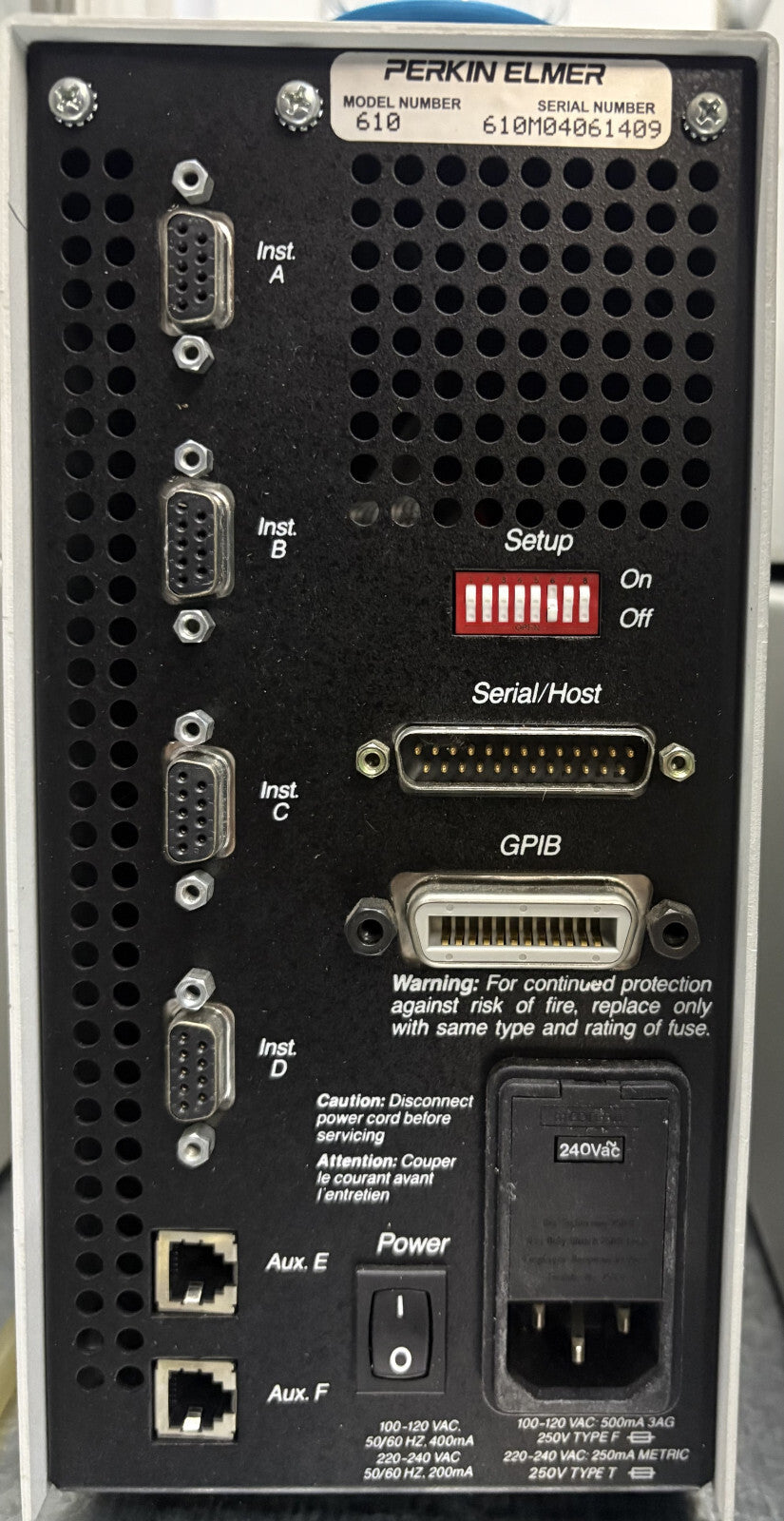 PERKIN ELMER SERIES 200 AUTO SAMPLER N2930100 SEE AD FOR ADD'L ITEMS - FOR PARTS