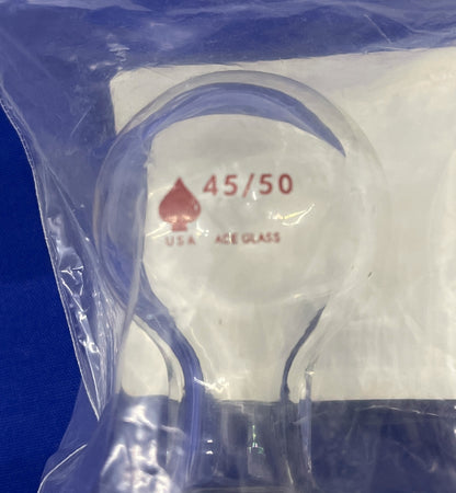 ACE GLASS 8250-20 TAPÓN DE VIDRIO HUECO DE LONGITUD COMPLETA JUNTA 45/50 - 1 LOTE CANTIDAD 2
