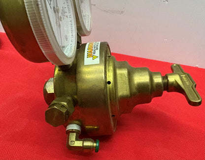 UNIWELD 592H COMPRESSED GAS REGULATOR A NITROGEN A269  W/ 2 CPI GAUGES