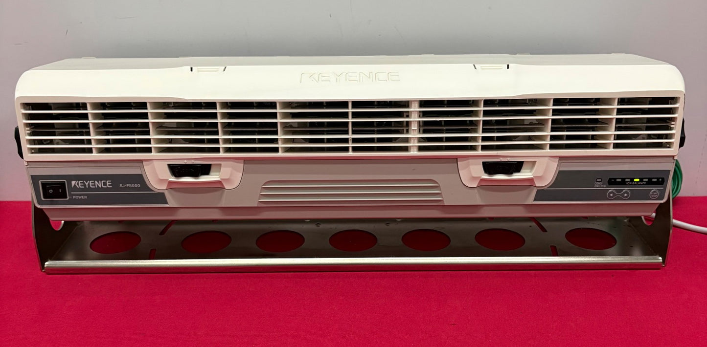 KEYENCE SJ-F5000 STATIC ELIMINATION BLOWER PULSE AC METHOD POWER: 100 to 240 VAC