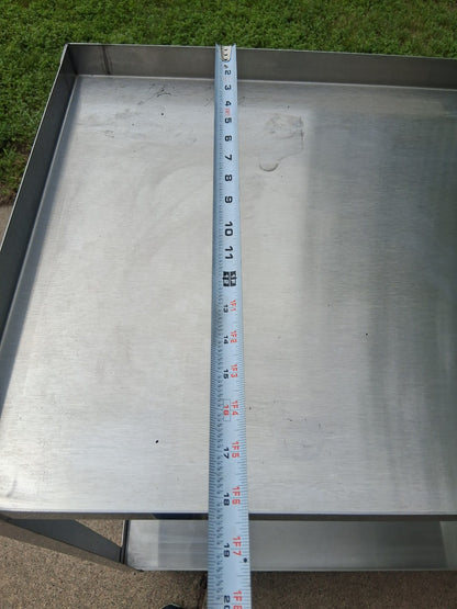Jamco Stainless Steel Cart 18" x 36"  2 Shelf With Lips Casters Utility Cart
