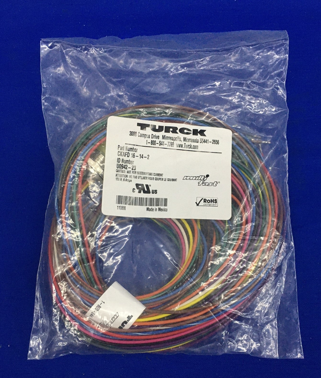 TURCK CKAFD 16-14-2 / CKAFD16142 CABLE RECEPTACLE FEMALE CONTACT HOLDER