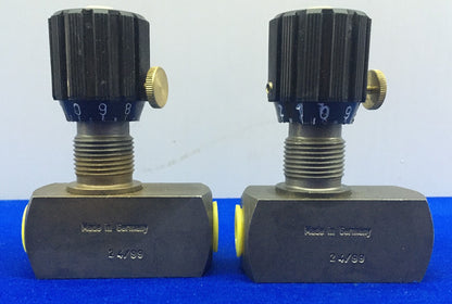 1 LOT QTE DE 2 - FLUTEC DRV-08-01.1/0 / DRV080110 VANNE DE RÉGULATION DE DÉBIT 1/4"