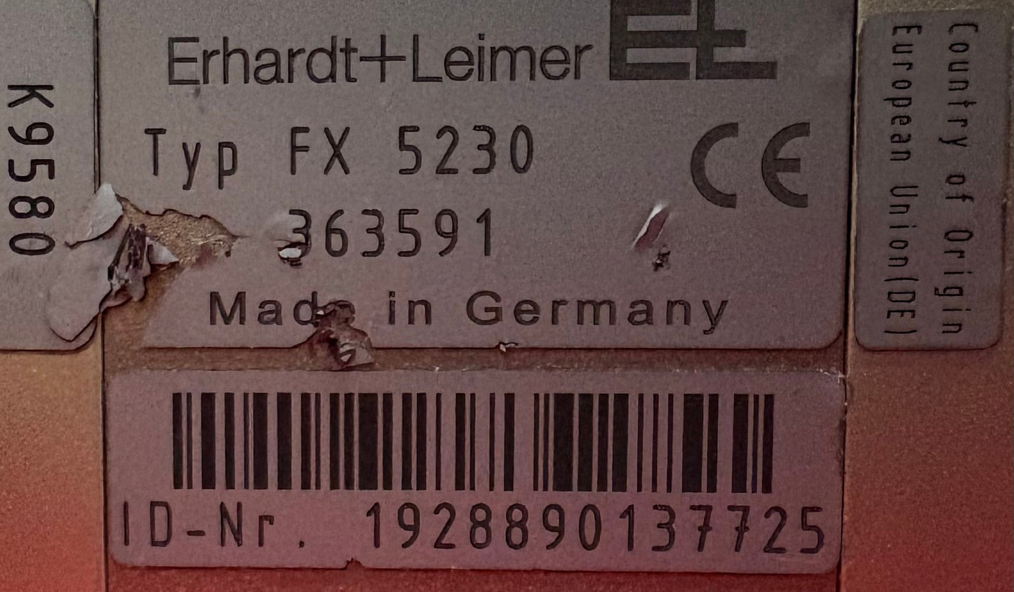 ERHARDT+LEIMER FX5230 ULTRASONIC EDGE SENSOR & DC3344 POSITION CONTROLLER PARTS