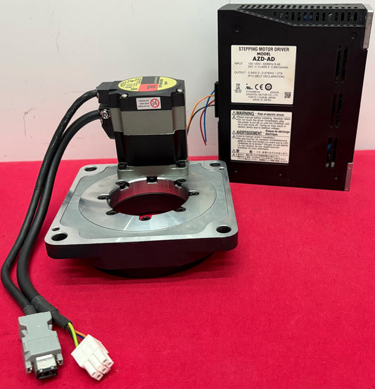 ORIENTAL MOTOR DGM130R-AZAC ROTARY TABLE w/ STEPPING MOTOR DRIVER AZD-AD - PARTS