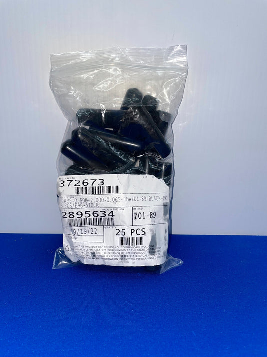 MFG P/N 372673 L CAPS CAPPUCCI ROTONDI FLEXFIT GRIP, 0,500 ID X 2" LUNGHI - 1 CONFEZIONE QTY 25