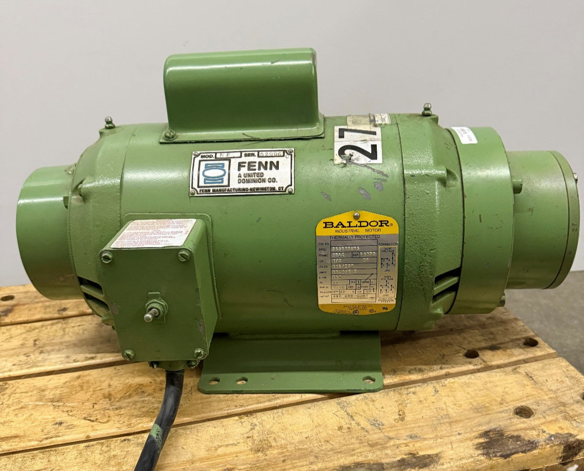 FENN NF SWAGER COMPACT TWO-DIE ROTARY SWAGING MACHINE BALDOR 1/2HP PARTS/REPAIR