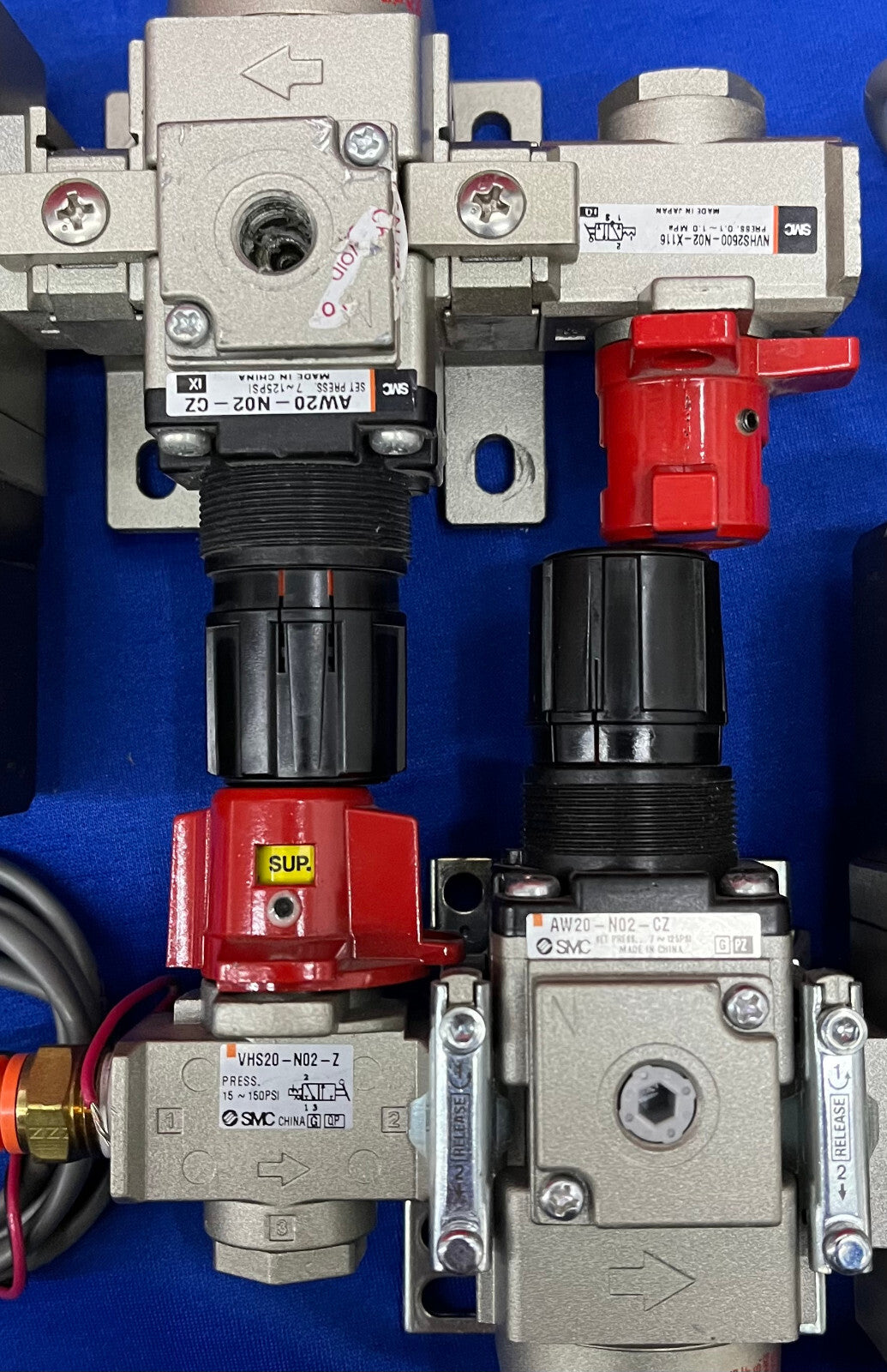 数量 4 - SMC フィルタ レギュレータ アセンブリ ユニット NAV2000-N02-5DZ、AW20-1097245-00-1