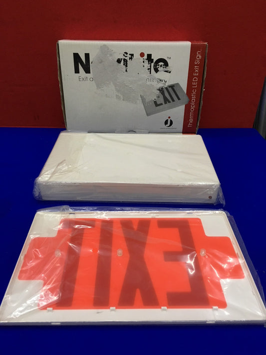 NAVILITE JUNO LIGHTING GROUP NXP3RWH THERMOPLASITC LED EXIT SIGN