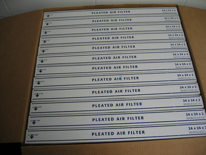 LUFTBEHANDLUNGSGERÄT 6B924, HI CAP PLISSEEFILTER 24X24X2, VERKAUF ALS 1 LOT - MENGE 12, NEU