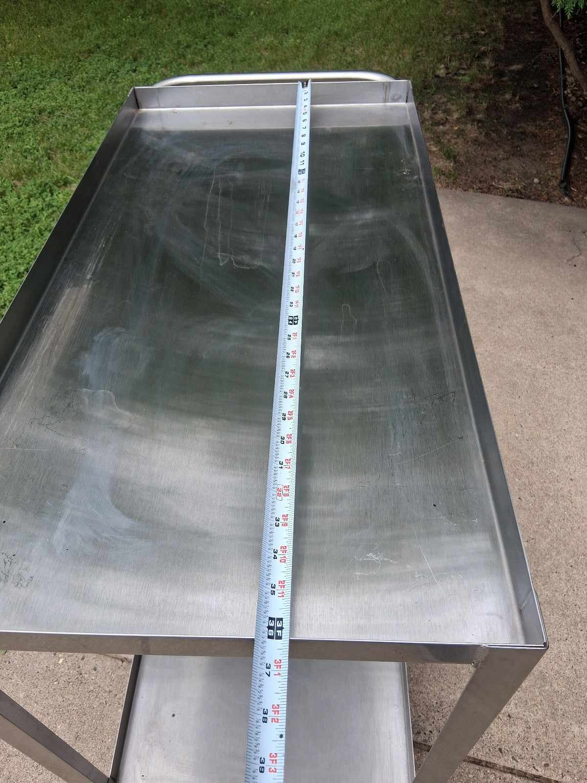 Jamco Stainless Steel Cart 18" x 36"  2 Shelf With Lips Casters Utility Cart
