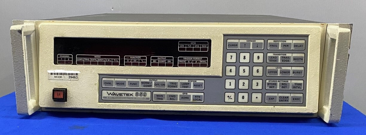 WAVETEK 859 PROGRAMMABLE PULSE GENERATOR -PARTS/REPAIR UNABLE TO TEST