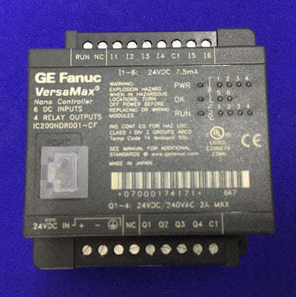 GE FANUC IC200NDR001-CF VERSAMAX NANO PLC 10 POINTS DC\DC\RELAIS INCLUS CÂBLE 