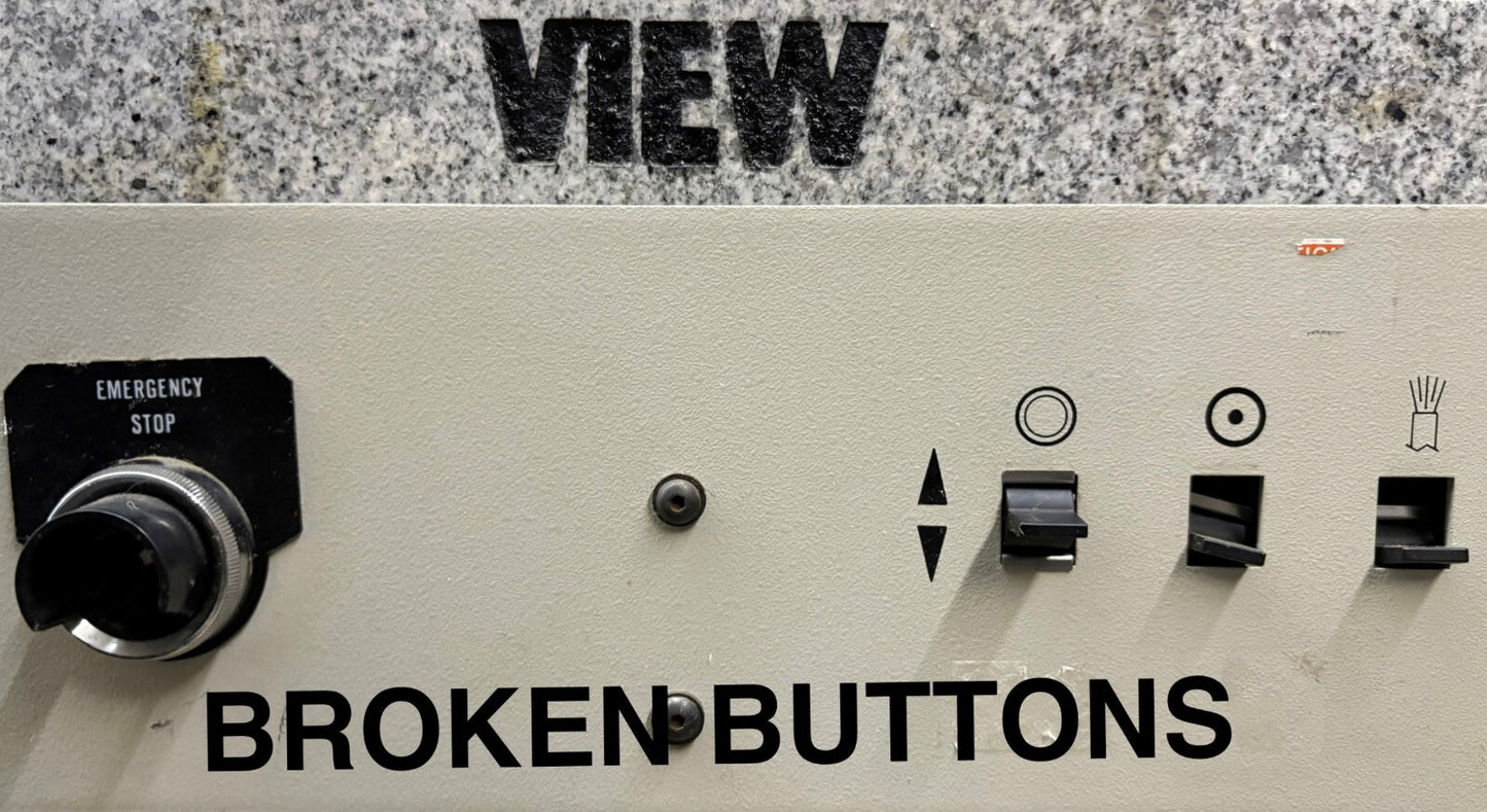 VIEW ENGINEERING VE 612 VOYAGER 1000 COORDINATE MEASURING MACHINE - PARTS/REPAIR