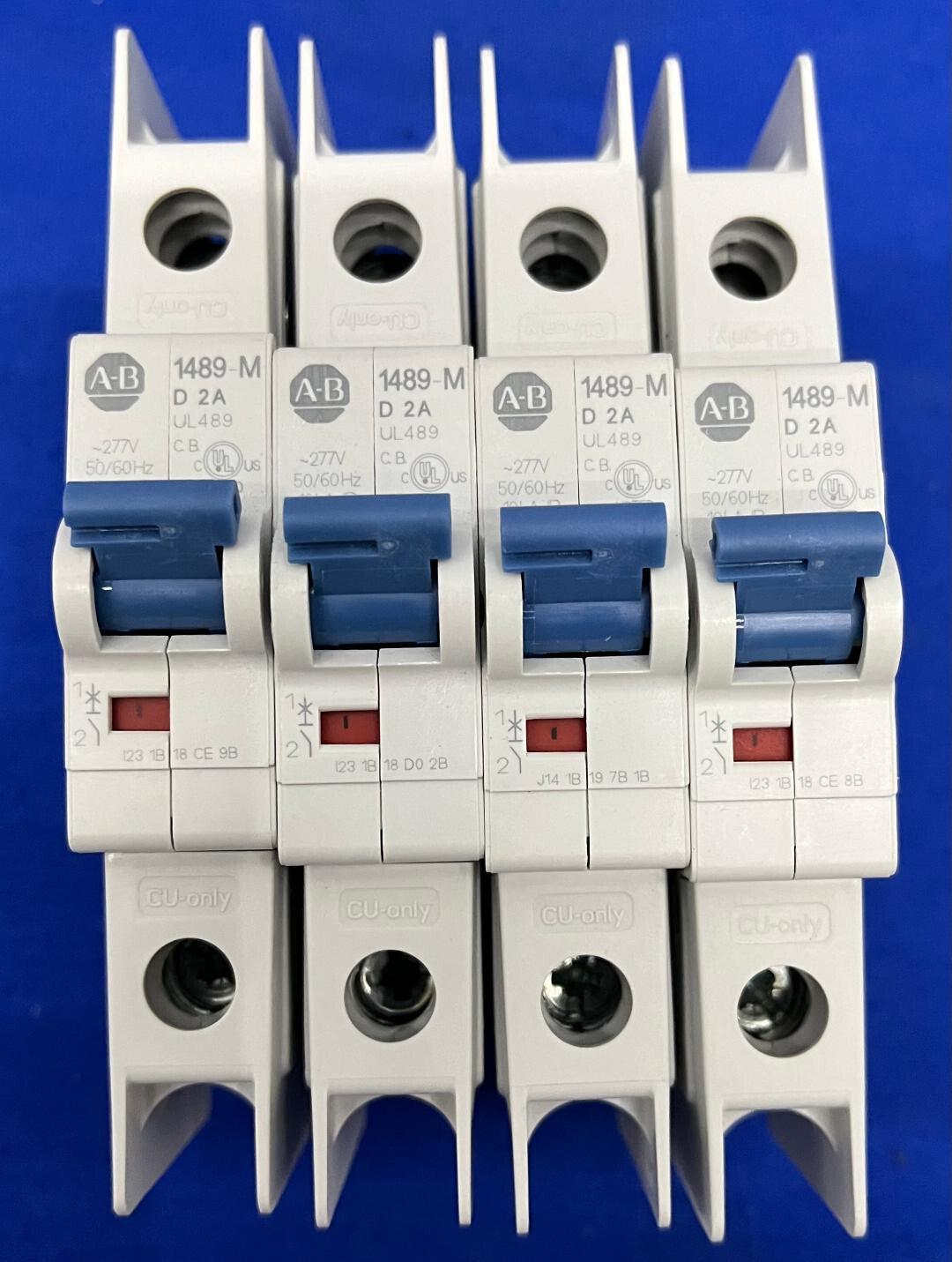 AB ALLEN BRADLEY 1489-MD 2A MINIATURE CIRCUIT BREAKER LOTTO DI 4