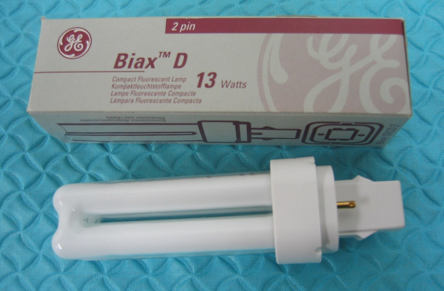 GE BIAX D 13 WATT BASIS GX23-2 2 PIN F13DBX23TH / SPX27 FLUORESCENTIELAMP