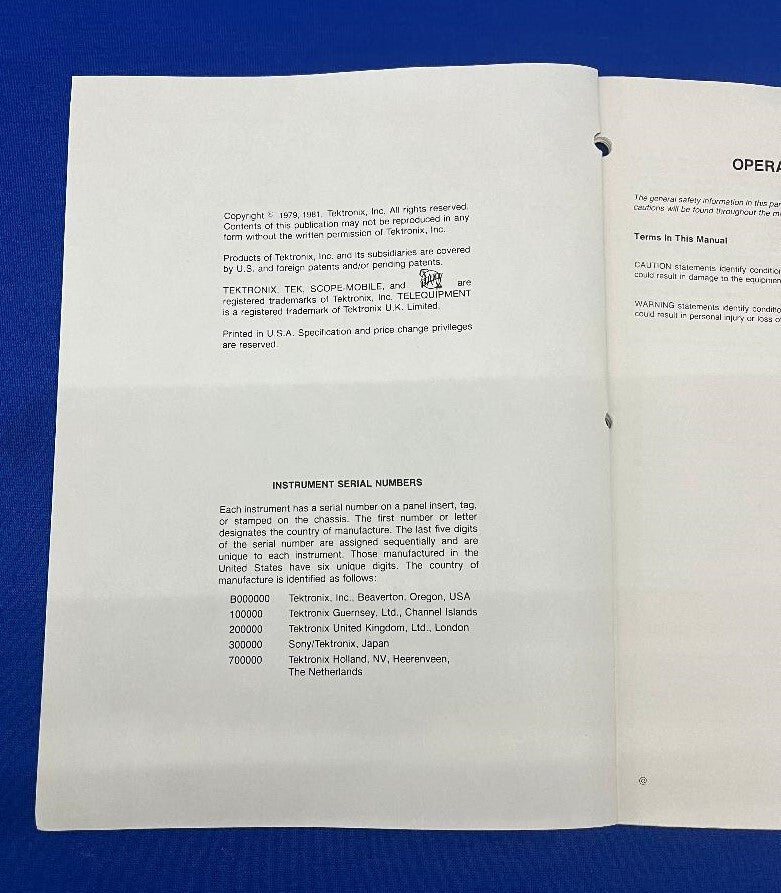 INSTRUCCIONES TEKTRONIX ® 070-3905-01 PARA SONDA DE CORRIENTE A6302