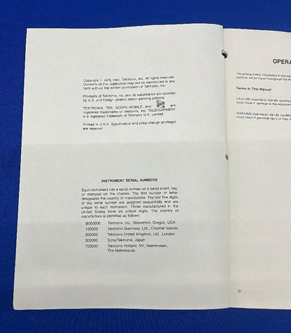 INSTRUCCIONES TEKTRONIX ® 070-3905-01 PARA SONDA DE CORRIENTE A6302