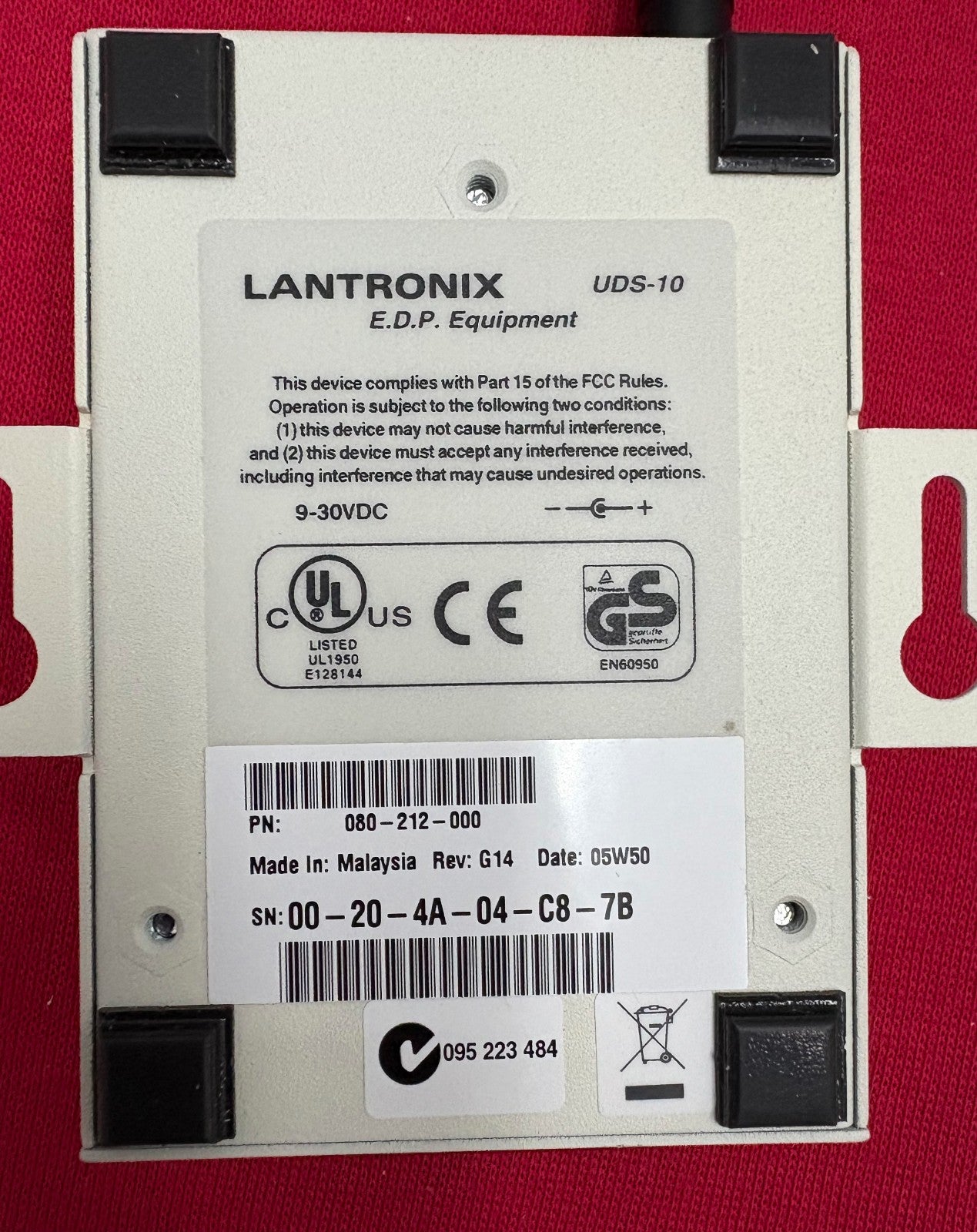 LANTRONIX® UDS-10 SERIAL TO ETHERNET INTERFACE 080-212-000 w/ POWER SUPPLY QTY 2