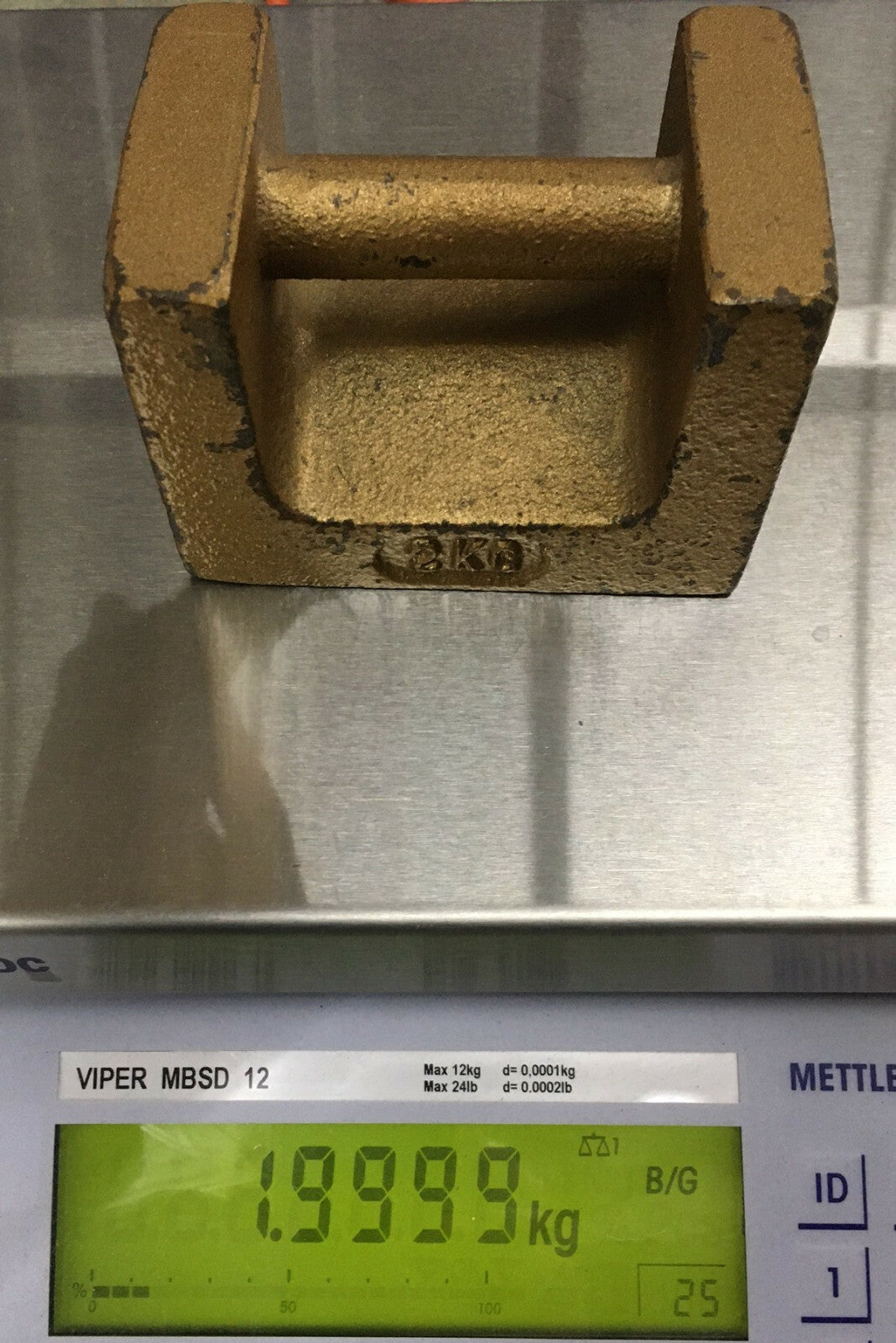 SYSTÈMES DE PESÉE RICE LAKE 2 kg POIDS EN FONTE RÉF. 12809