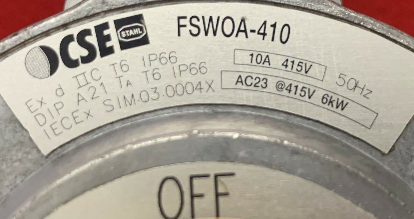 Qté 2 - Interrupteur pour boîtier dangereux SE / Sylvania FSW FSWOA-410 EX D IIC T6 IP66 