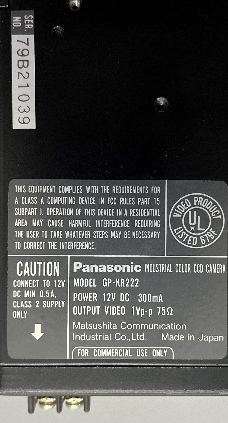 ROI RAM 光学機器 30-4000-00 &amp; パナソニック GP-KR222 デジタル CCD カメラ