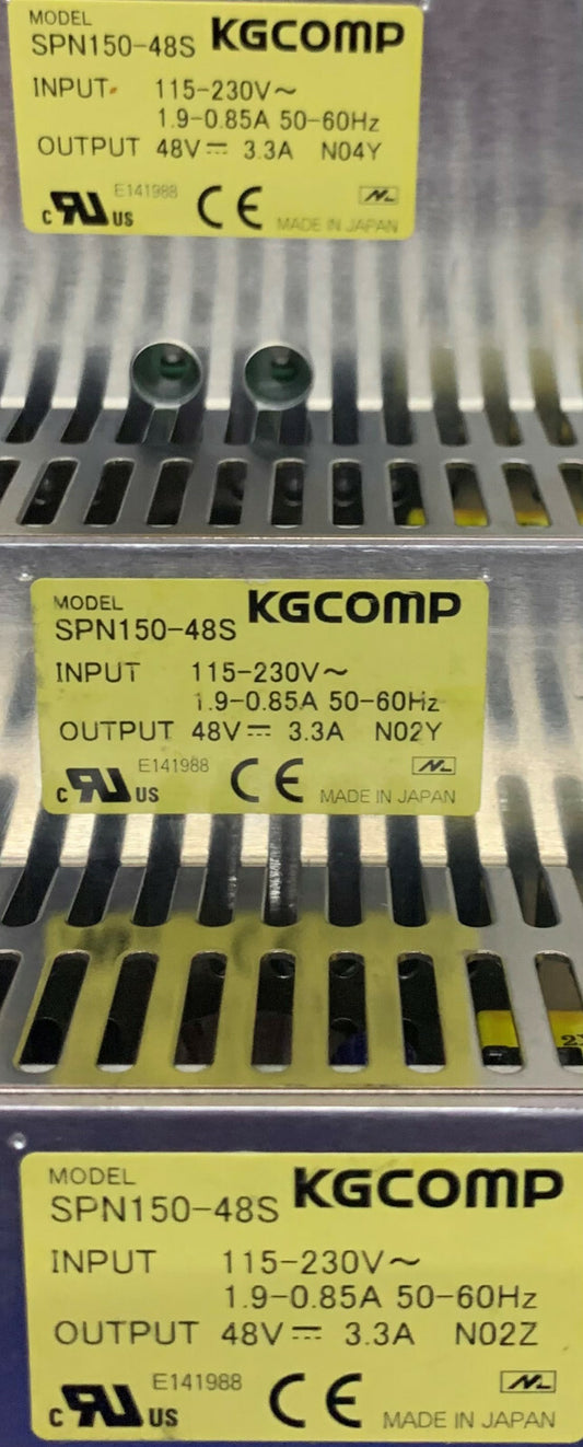 1 Lot of 3 - KGCOMP SPN150-48S Power Supply 48V 3.3A