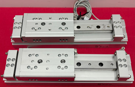SMC MXW16-100B 2C1-83A LONG STROKE DOUBLE ACTING AIR LINEAR SLIDE - 1 LOT QTY 2