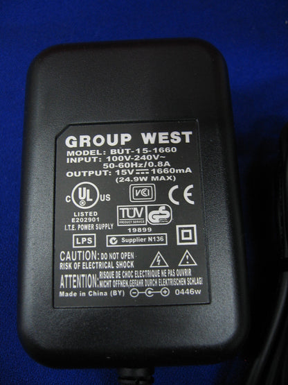 BUT-15-1660 PN 420-0050-1000N FUENTE DE ALIMENTACIÓN DE CA 15 VCC 1660 mA GRUPO OESTE