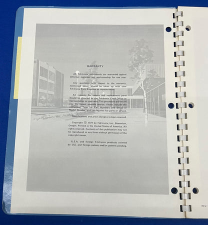 TEKTRONIX 5B12N DUAL TIME BASE INSTRUCTION MANUAL 070-1141-00