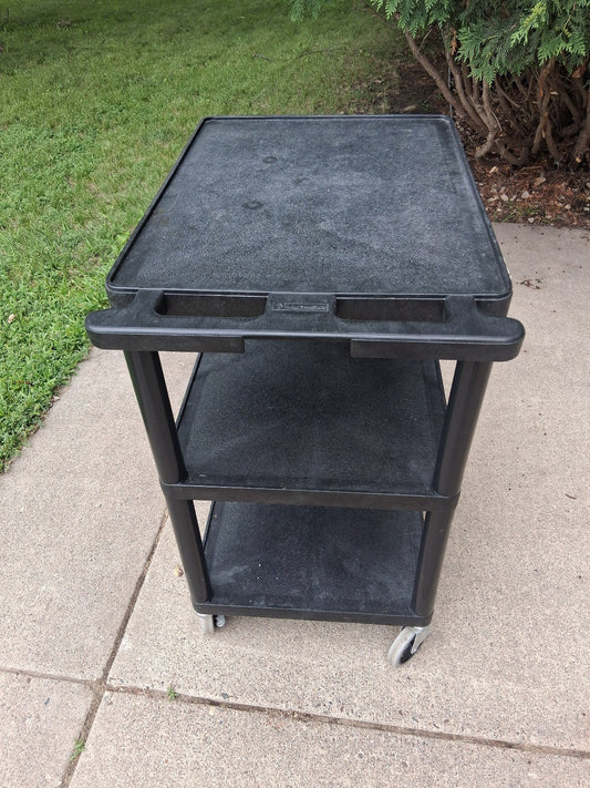 Luxor 24" x 18" 3 Shelf Utility Cart with Locking Wheels