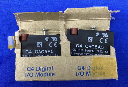 1 PKG QTY 2 - OPTO 22 G4 DIGITAL I/O MODULE G4 OAC5A5 / G4OAC5A5