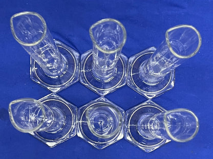 PYREX ® CORNING GLASS 3025-50 CILINDRO DOPPIA SCALA METRICA 50mL - 1 LOTTO QTY 6