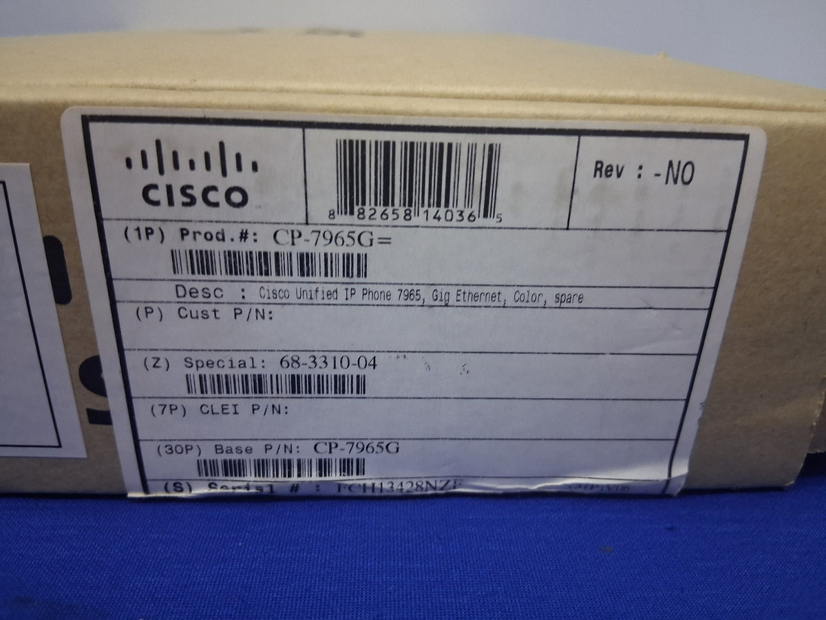 Cisco Systems CP-7965G UNIFIED IP PHONE NEW OPEN BOX NO POWER SUPPLY