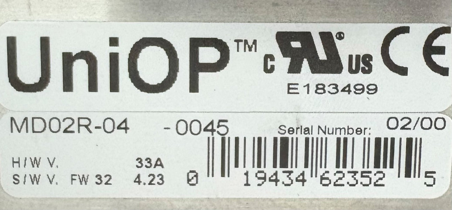 UniOP ™ MD02R-04-0045 CONTROL PANEL OPERATOR INTERFACE - FOR PARTS/REPAIR