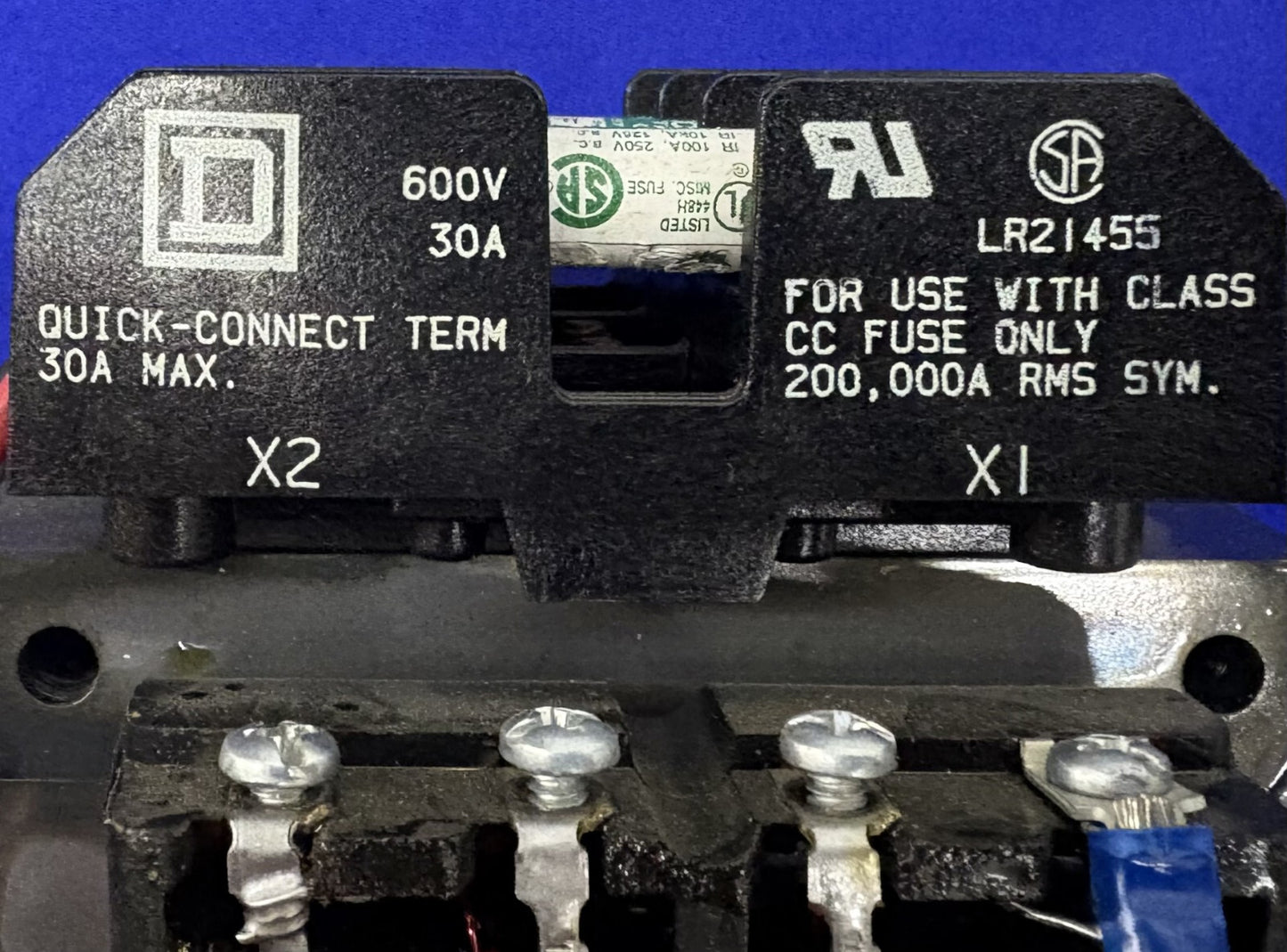 SQUARE D LR21455 TRASFORMATORE DI CONTROLLO TERMINALE A ATTACCO RAPIDO 600V 30A 65739