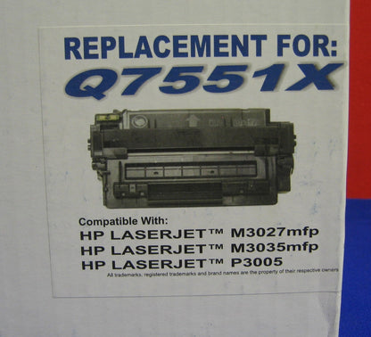 CARTUCHO DE TÓNER COMPATIBLE, REEMPLAZO PARA Q7551X, EN CAJA SIN ABRIR