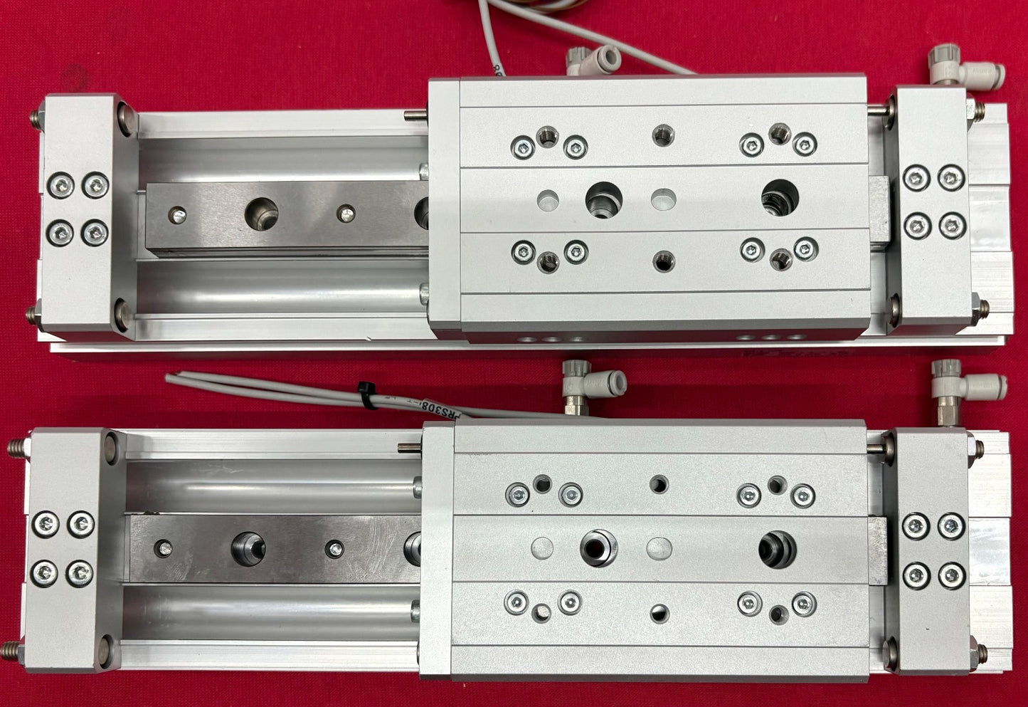 SMC MXW16-100B 2C1-83A LONG STROKE DOUBLE ACTING AIR LINEAR SLIDE - 1 LOT QTY 2