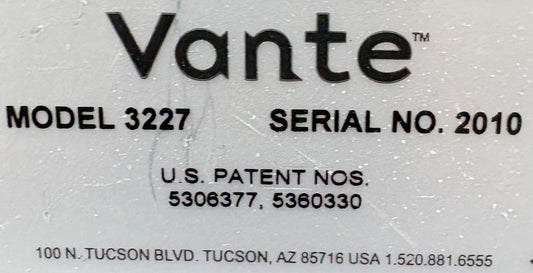 VANTE PIRF II 3227 PLATFORM 3220 RF GENERATOR CONTROLLER CATHETER SYSTEM - PARTS