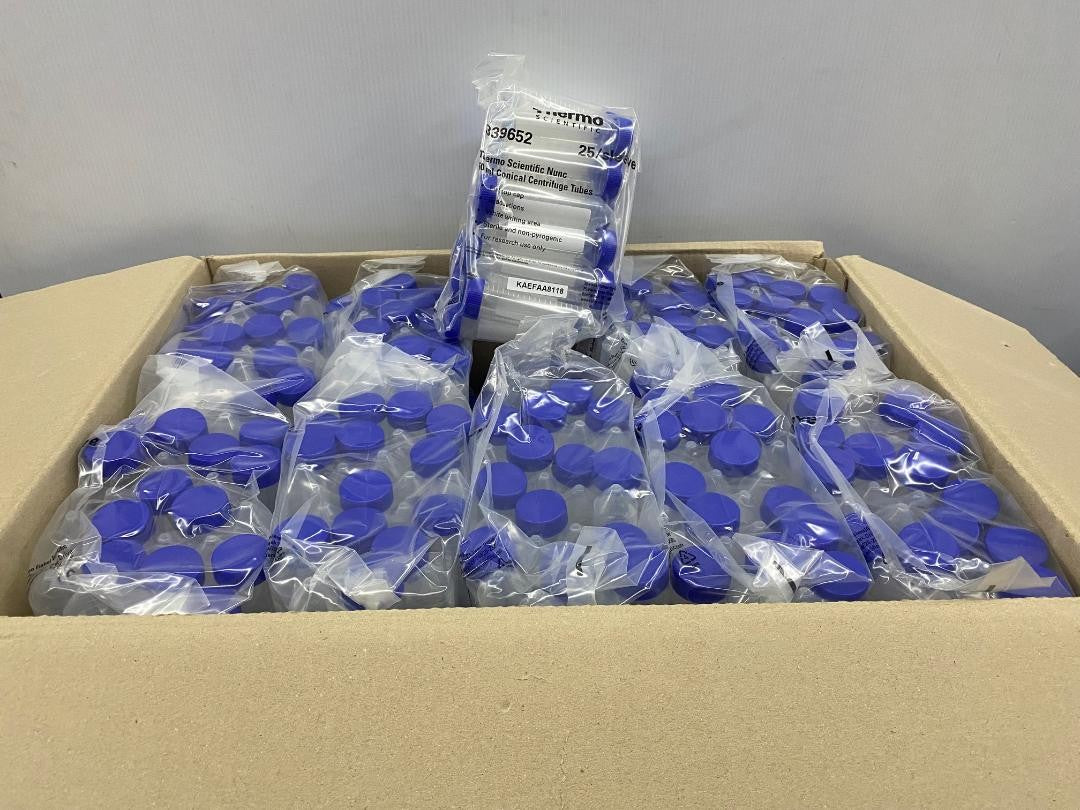 THERMO FISHER NUNC 339652 50mL CONICAL CENTRIFUGE TUBE - 1 CASE OF 500 TUBES