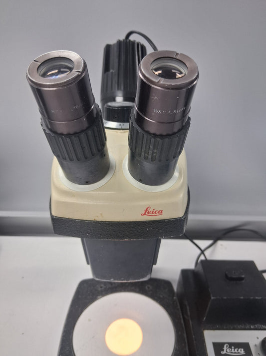 Leica StereoZoom 4 Microscope w/ 10X Eyepieces Stand & Light 7-30X Magnification